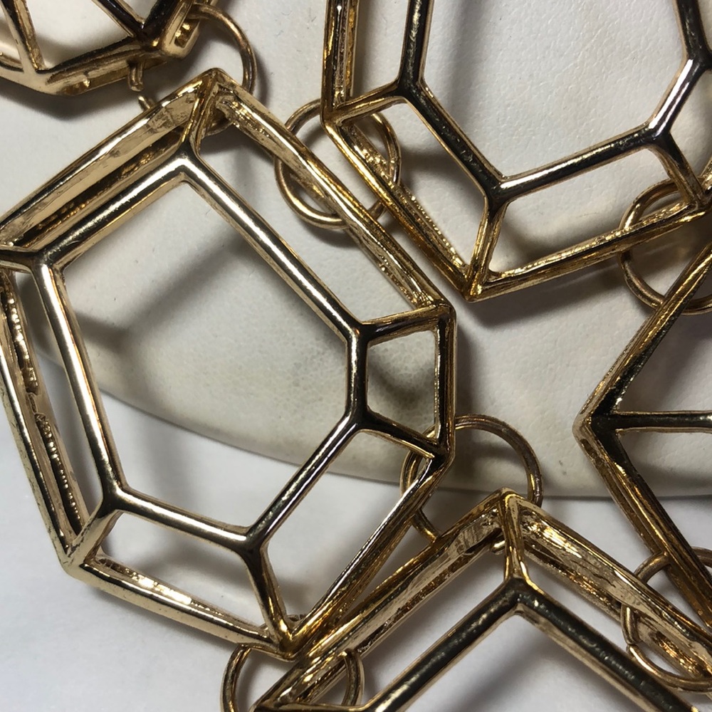 Geometric Gem Statement Bib Necklace - image 2